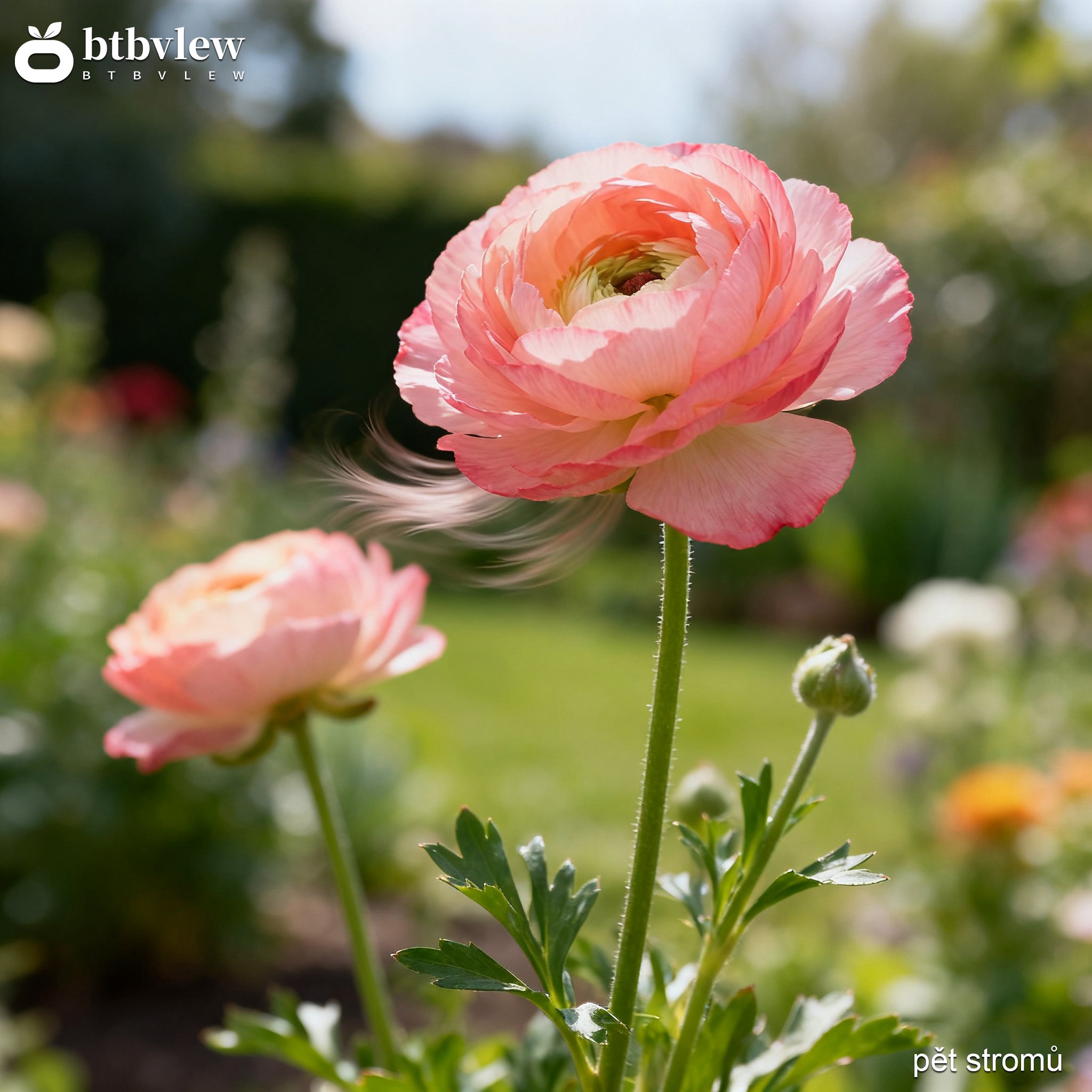 Klíčící semena pryskyřníku