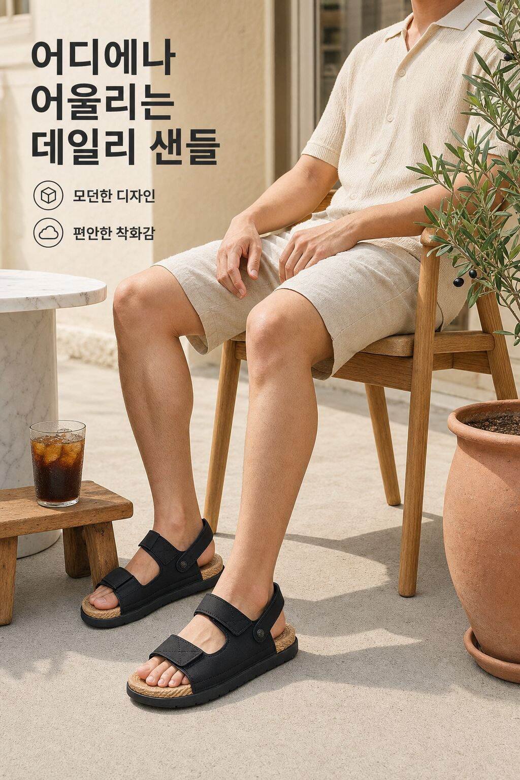 남성 트렌디 브랜드 비치샌들, 다기능 아웃도어 워터스포츠 슈즈