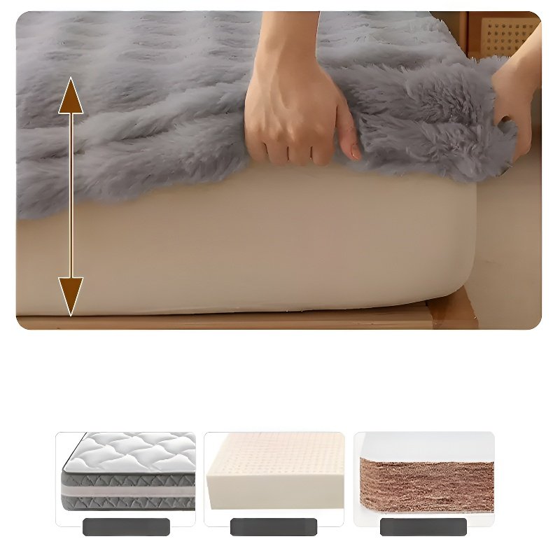 輕奢加厚毛絨床笠