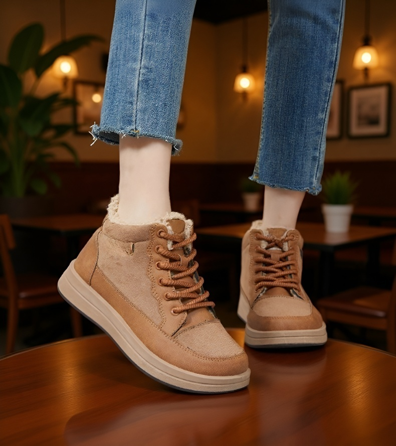 고급스러운 디자인의 겨울용 가죽 부츠