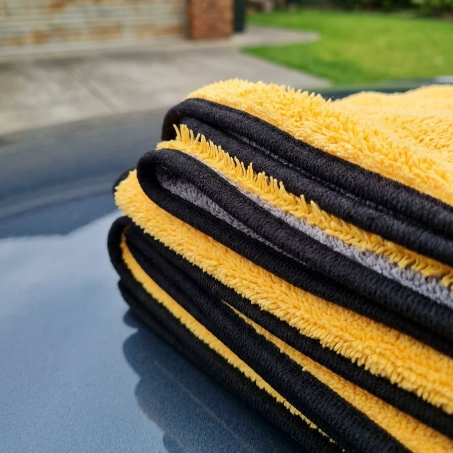 ผ้าขนหนูสำหรับล้างรถแบบหนา เย็บขอบปิดสนิท