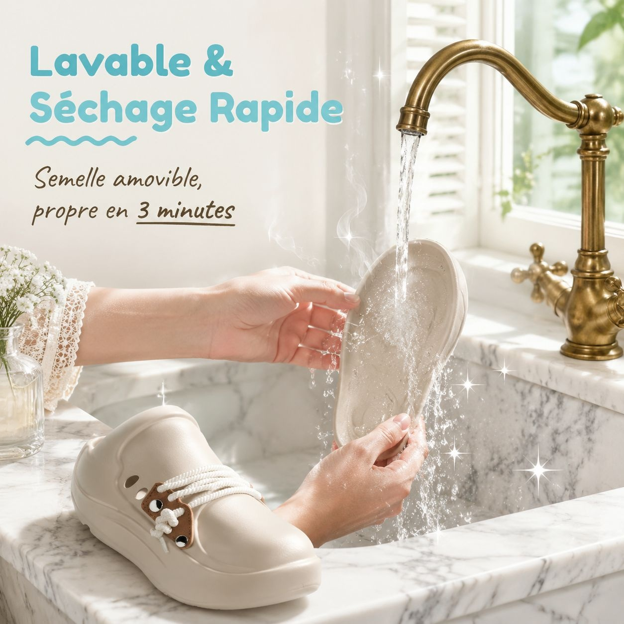 Sabots femme plateforme légère EVA, confortables, affine la jambe, intérieur/extérieur