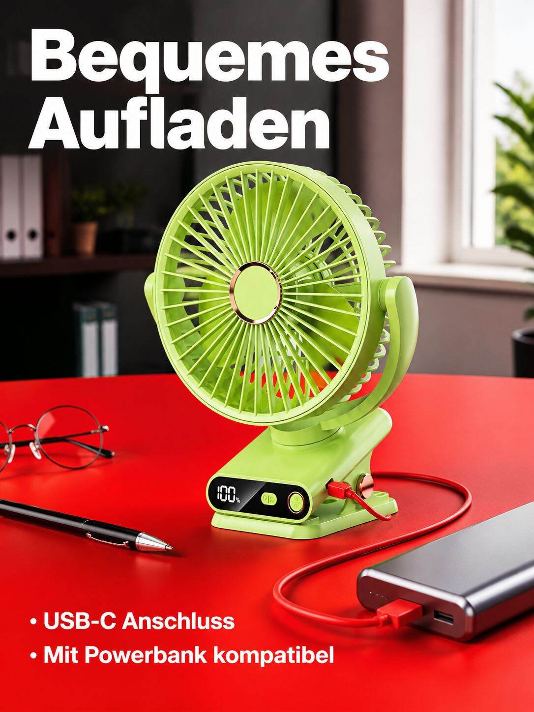 Energieeffizienter USB Ventilator mit modernem Design