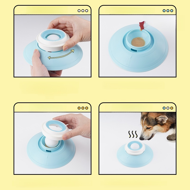 Dog Licking Toys Dog Toys AntiSpill Outdoor Slow Food Tray Relief