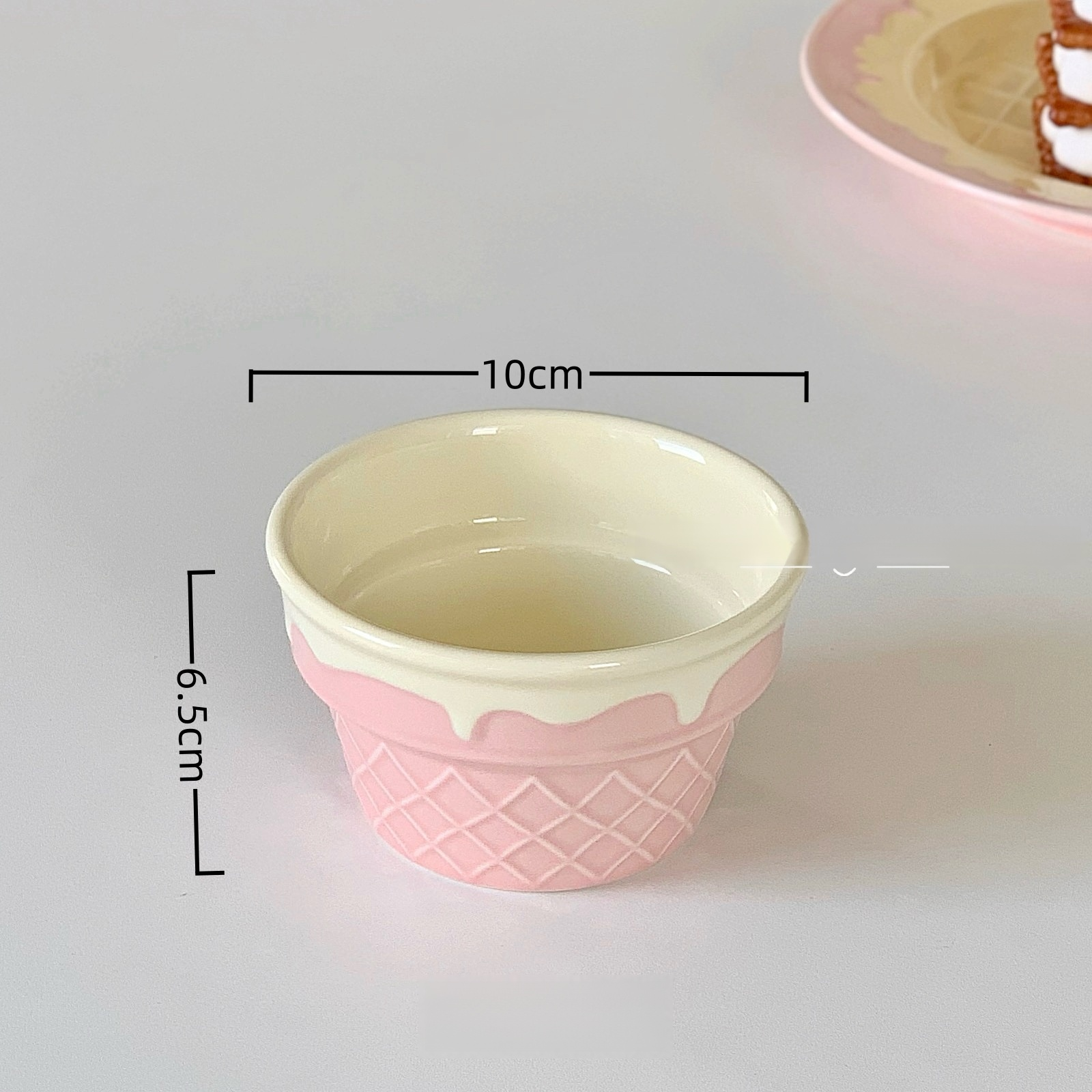 Ensemble de vaisselle en céramique motif crème glacée mignonne