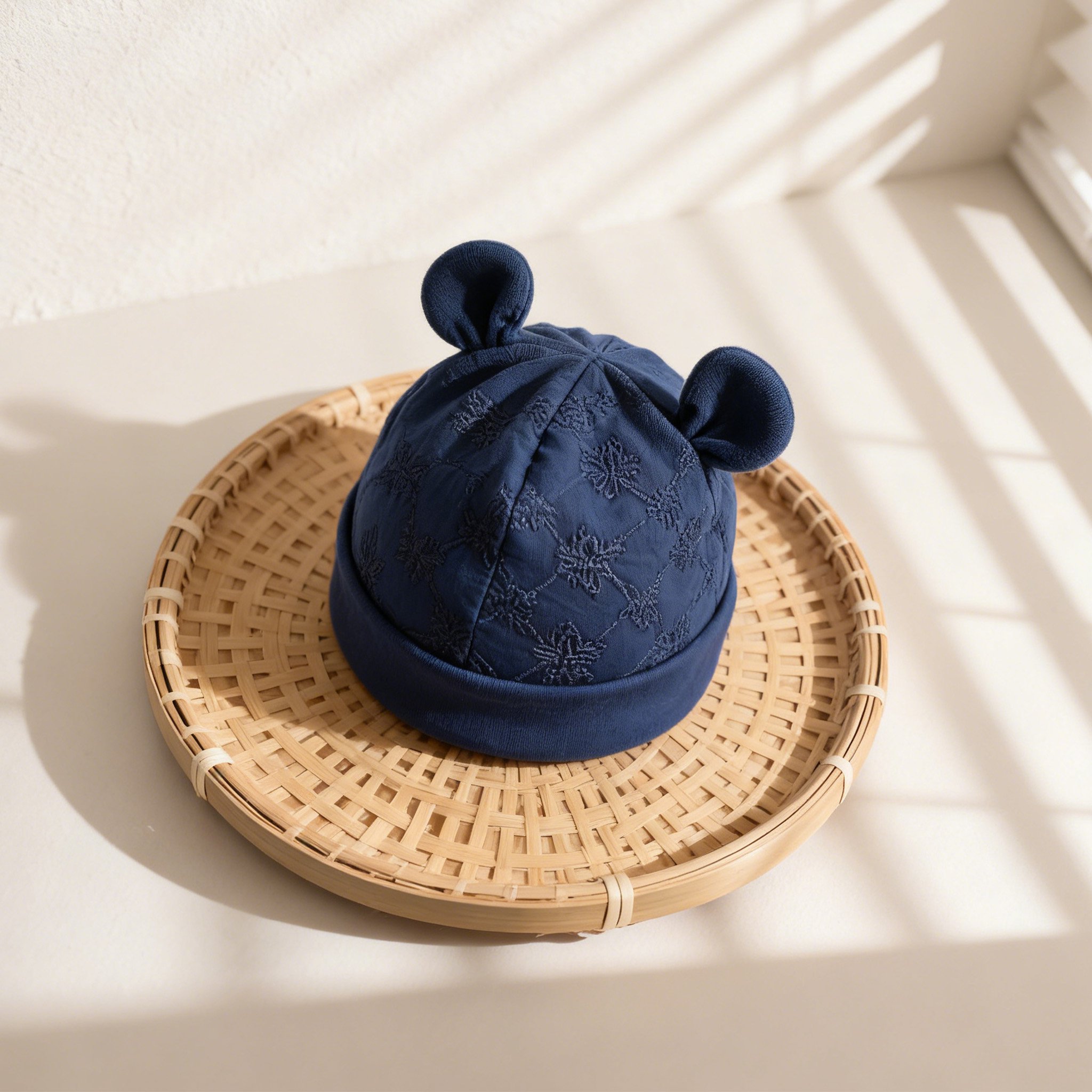 รายละเอียดหมวกหูหมีเด็ก ผ้าฝ้ายเนื้อนุ่ม