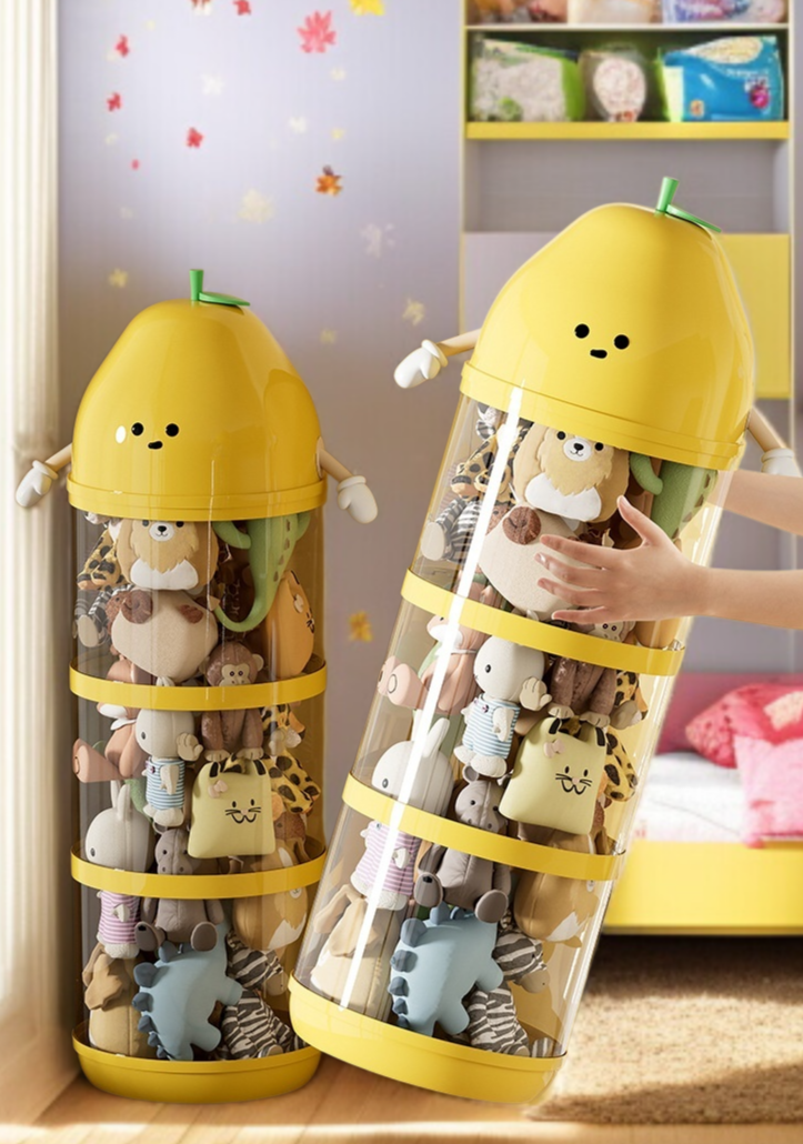 업그레이드 수납통 전시 컬렉션 진열대 휴대하기 편리한 뽀글이 인형 인형 장난감 상자 수납통 전시 컬렉션 상자