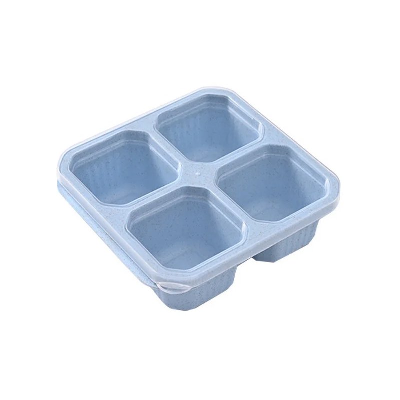 밀짚 4칸 간식함