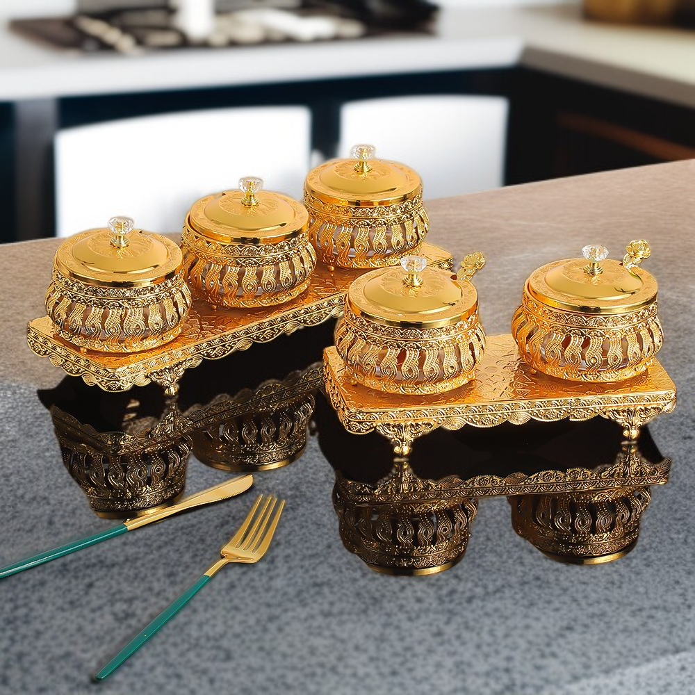 ชามน้ำตาลเหล็กพร้อมฐาน