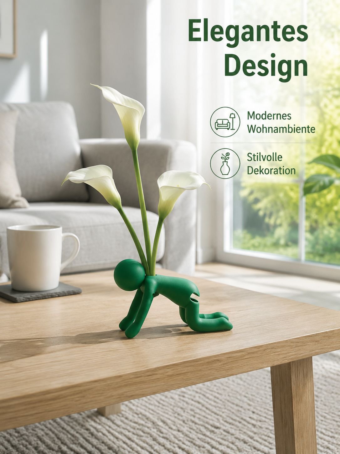 Hochwertige Pflanzenbegleiter Dekorative Vase Blumen- und Grünpflanzenstütze