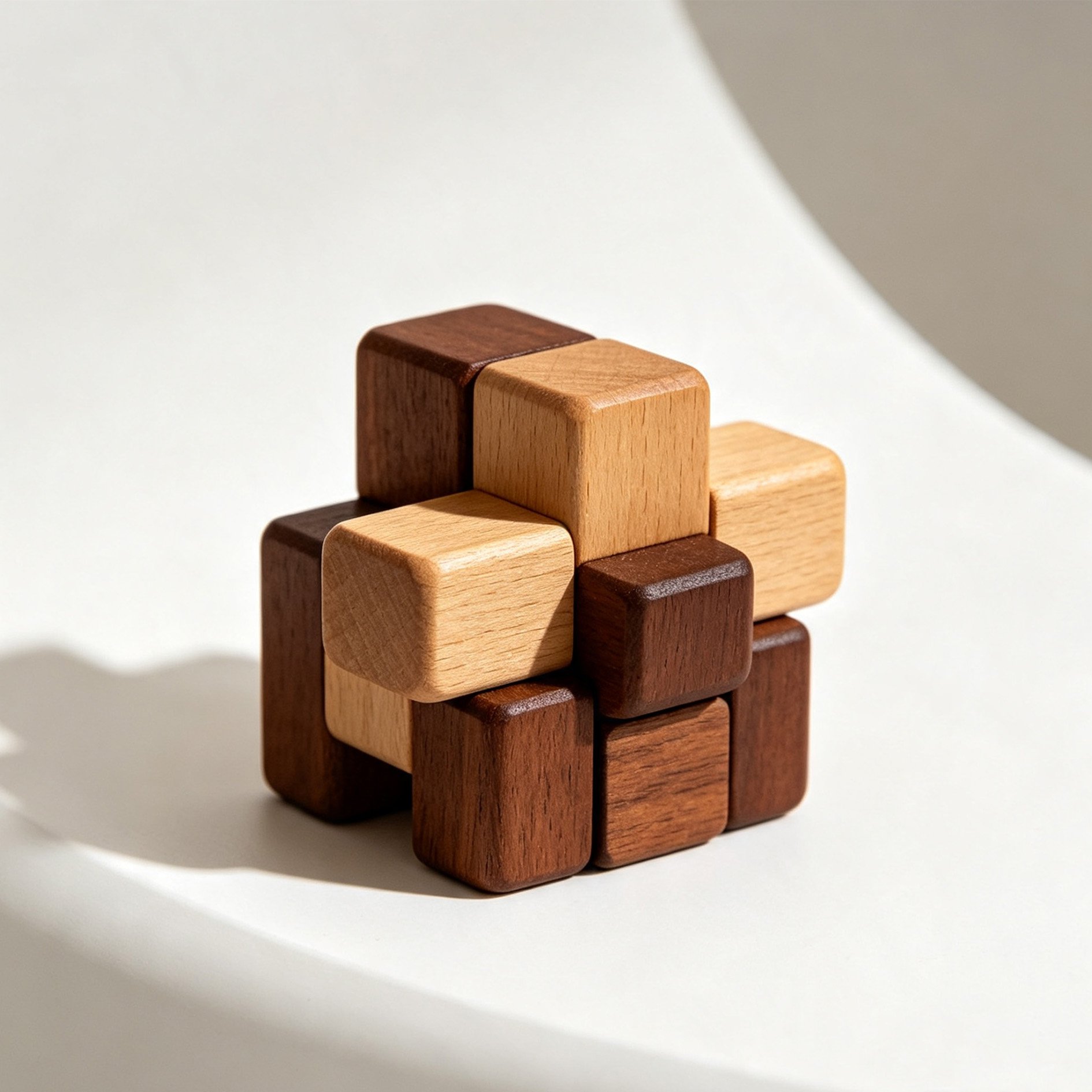 Mortise and tenon small wooden ornaments