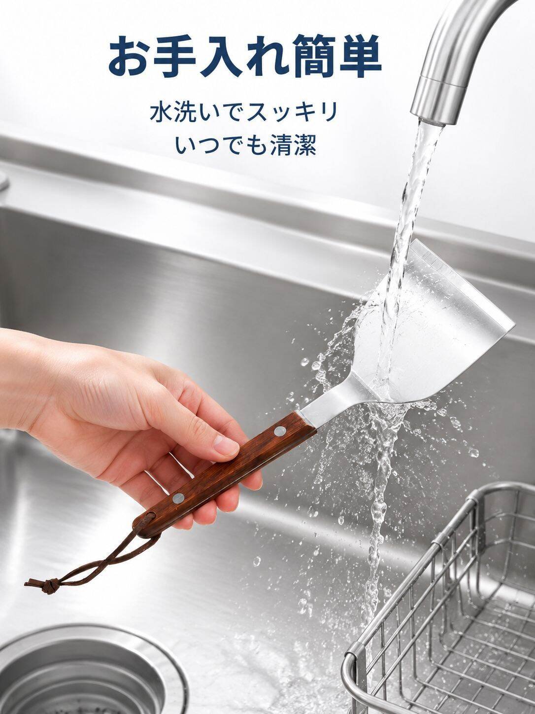 ステンレス製クリーニングスパチュラ