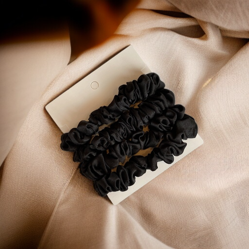 シルクサテン伸縮性ヘアタイ