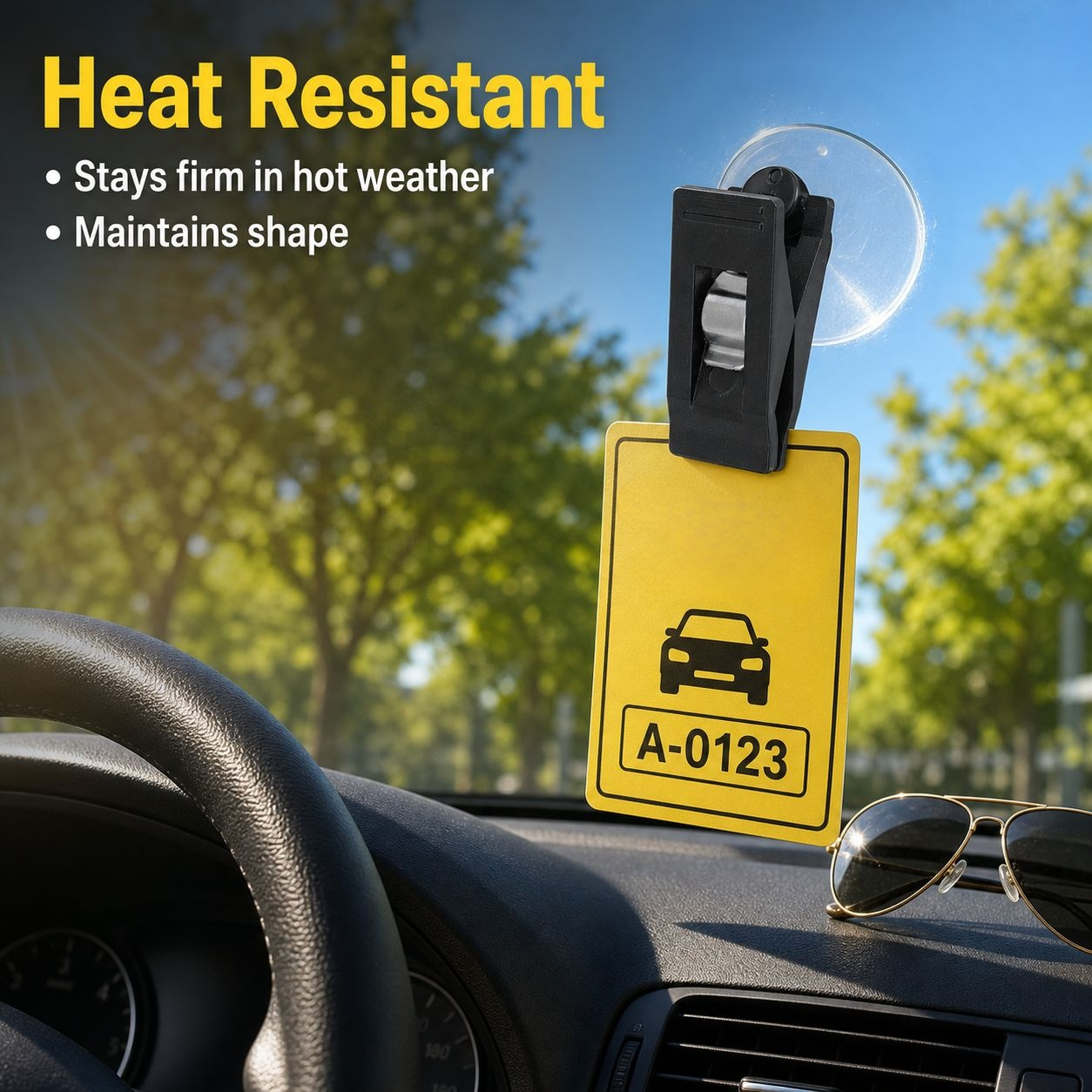 Car Window Suction Clamp for Ticket, Towel, and Sunshade Curtain