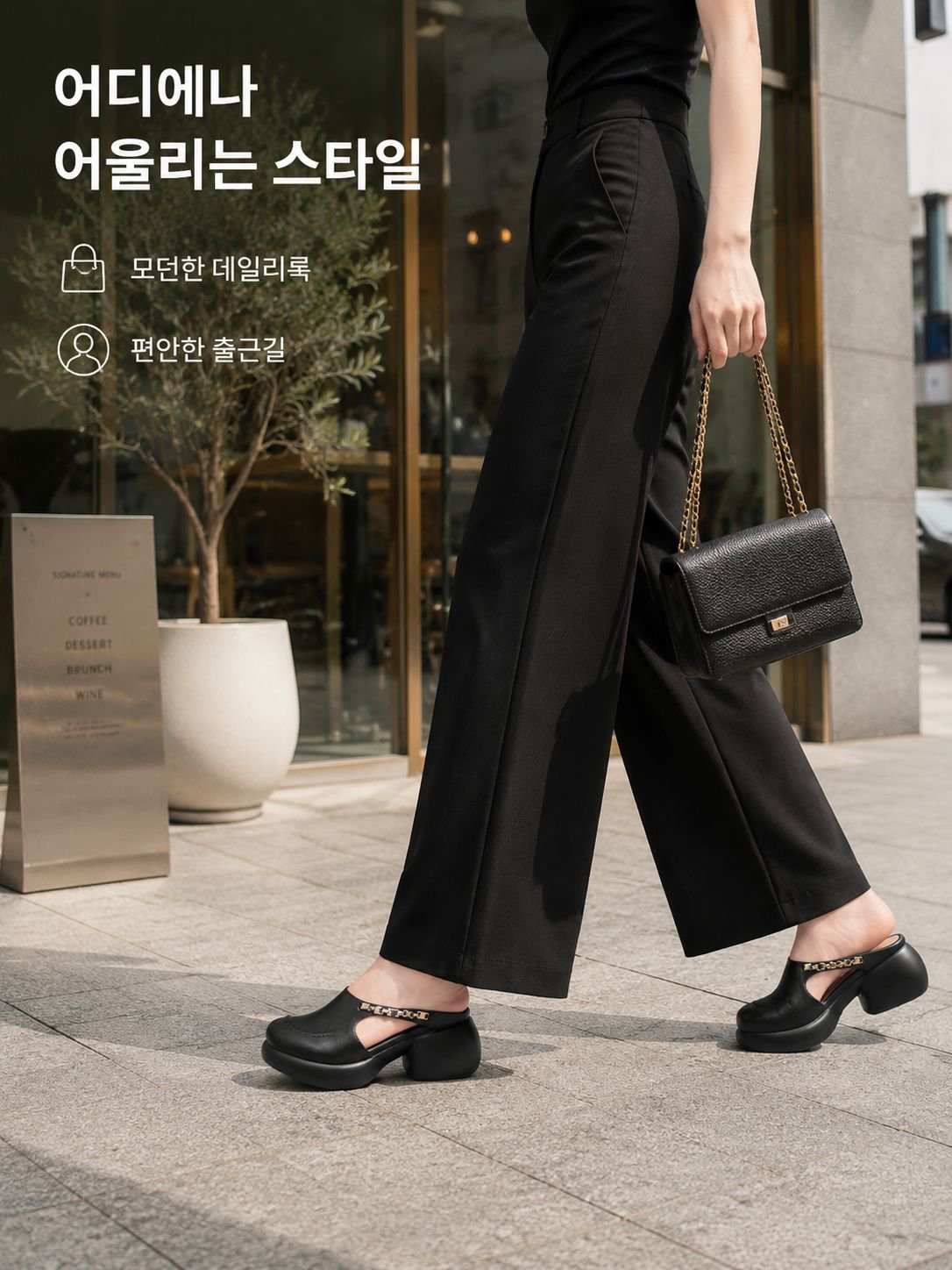 방수 플랫폼 하이힐 여성 뮬 샌들