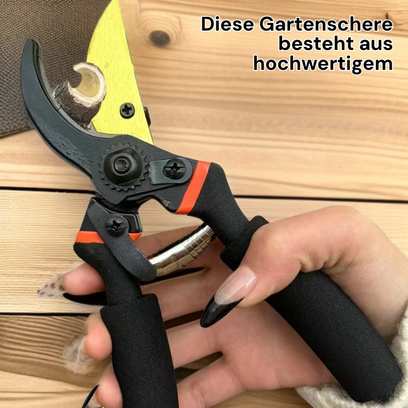 Arbeitssparende, hochfeste Gartenschere aus Stahl