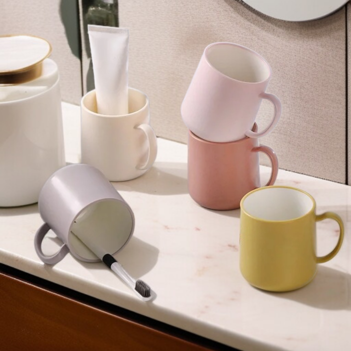 แก้วน้ำล้างปากดีไซน์สวยสำหรับนักเรียน แก้วแปรงฟันหนาพิเศษใช้ในห้องน้ำ