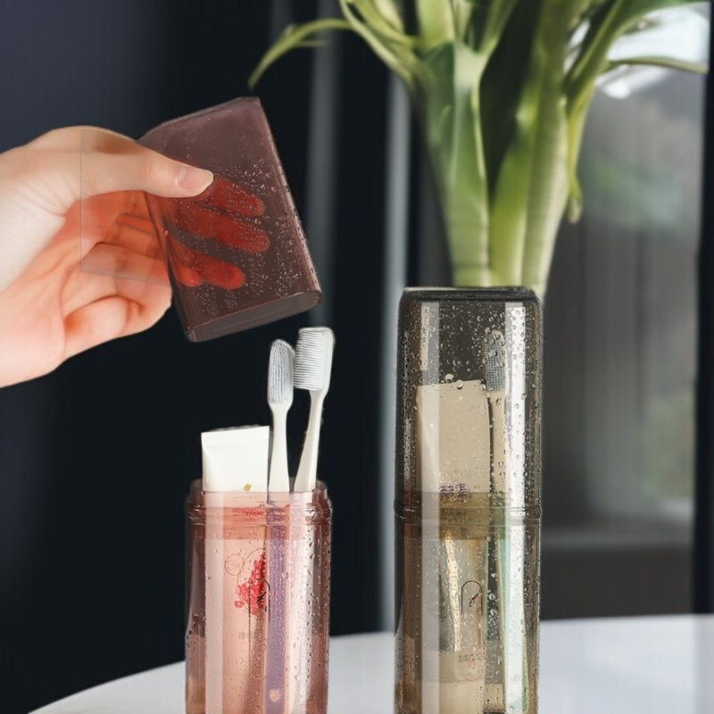 旅行用ポータブル ウォッシュカップ ライトラグジュアリー セット カップル 電動歯ブラシ 洗口カップ