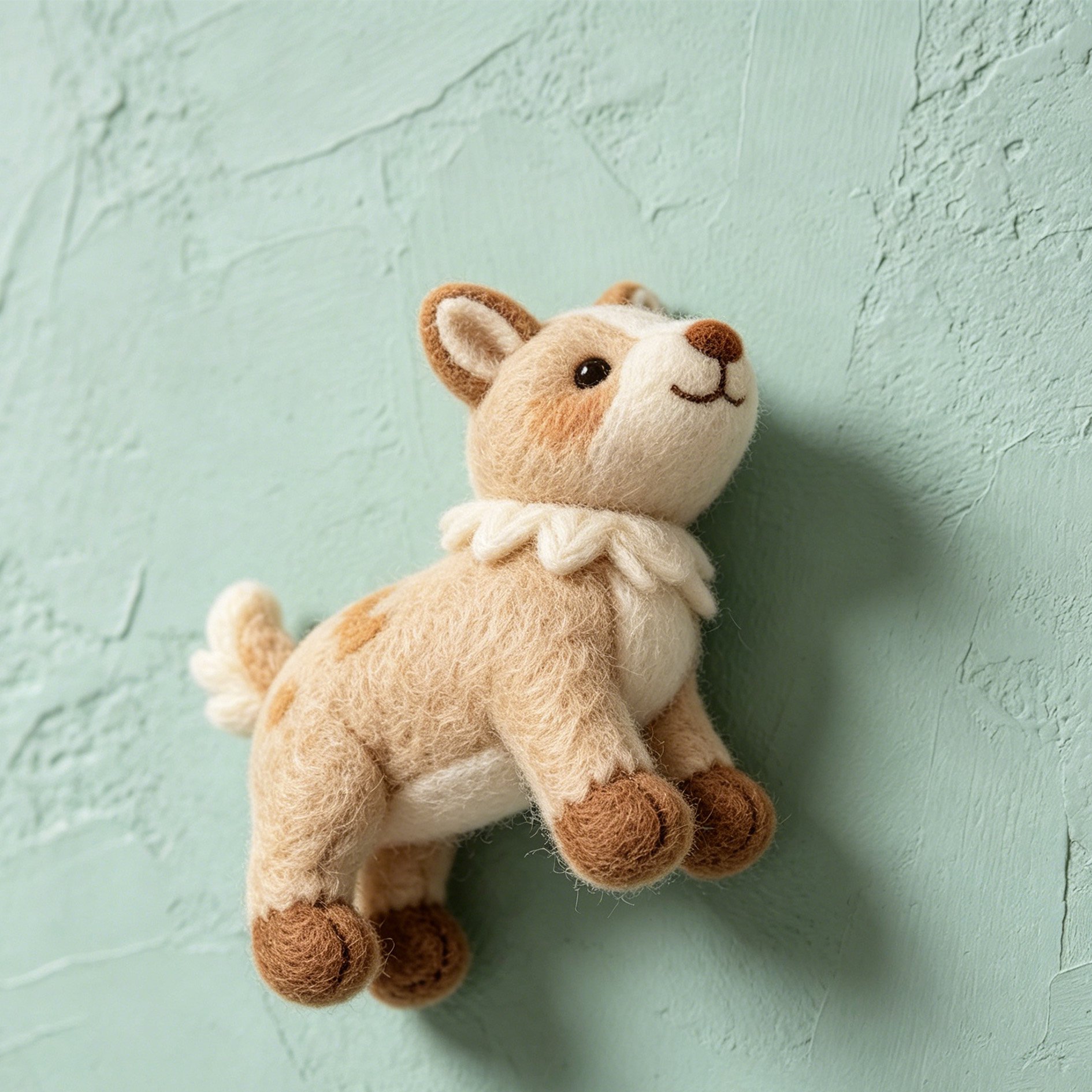 Plush Fabric Animal Ornaments (Set of 2)