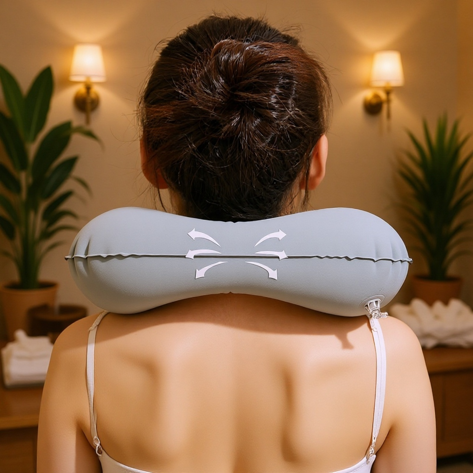 وسادة خفيفة الوزن ومحمولة على شكل U