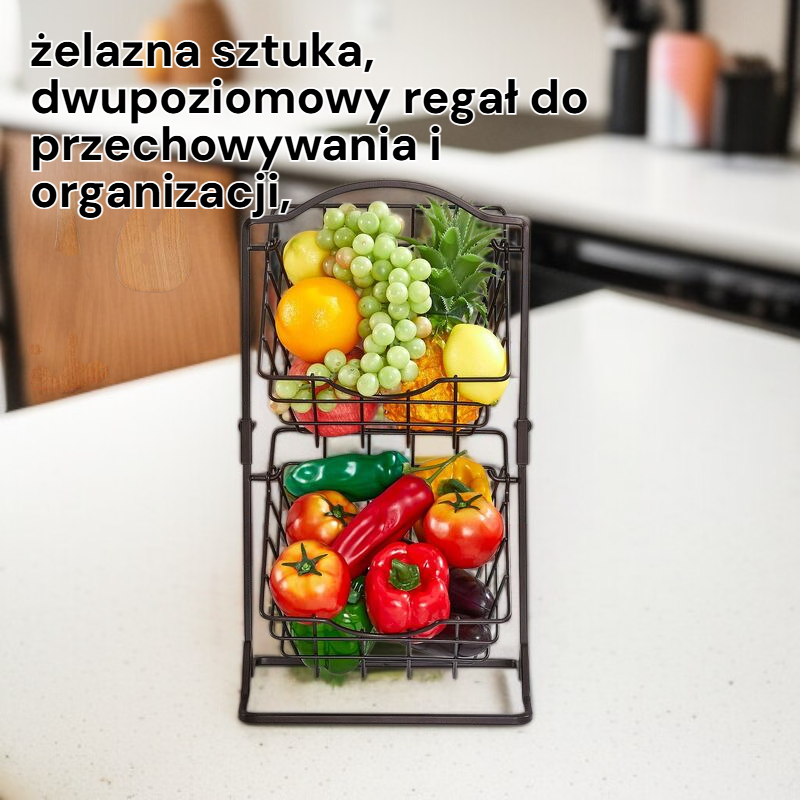 Dwupoziomowy regał do przechowywania i organizacji – do łazienki, kosmetyków