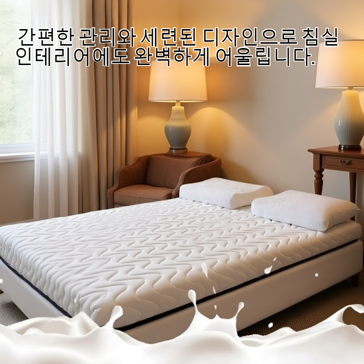 매트리스의 온도 조절 기능 디테일