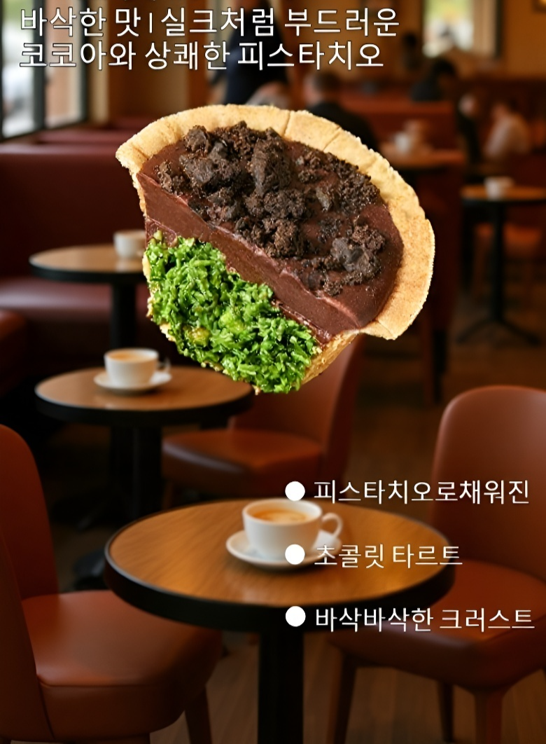 두바이 초콜릿 피스타치오 타르트