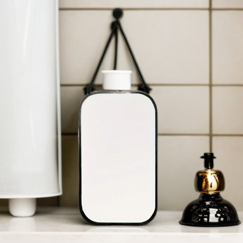 กระจกติดผนังห้องน้ำทรงเรขาคณิต สไตล์วินเทจ ไม่ต้องเจาะผนัง ตกแต่งห้องน้ำ ห้องนั่งเล่น