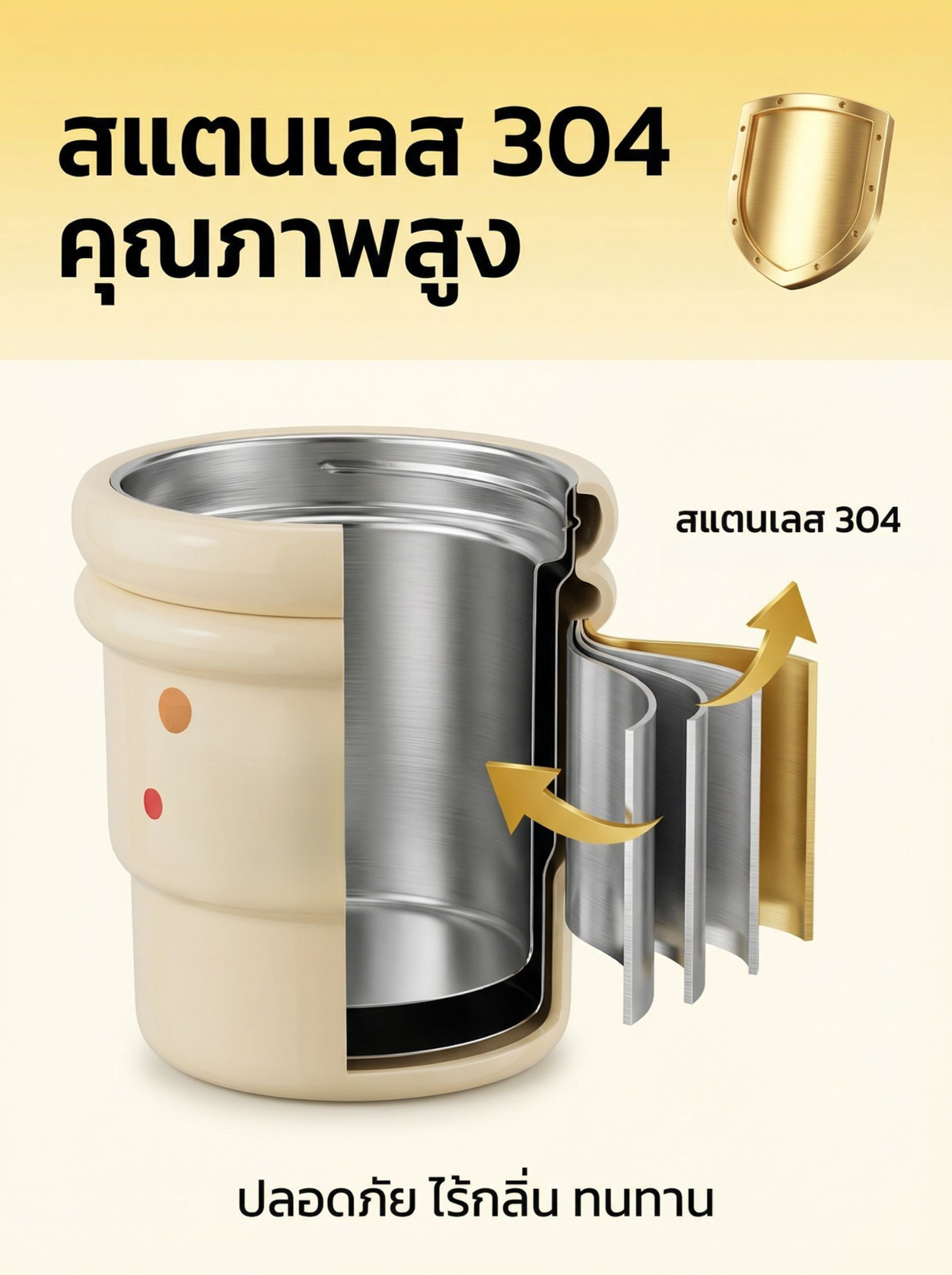 แก้วสแตนเลส 304 ทนความร้อนและเย็น