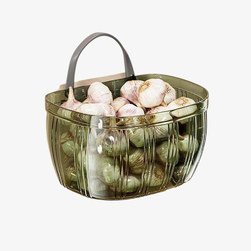 주방 벽걸이 야채 바구니 선반 파 마늘 수납 바구니 파 생강 마늘 수납 선반 바구니