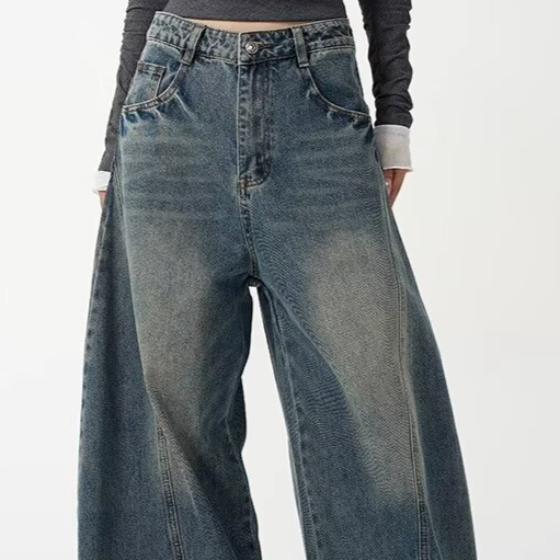 ワイドレッグデニムパンツ