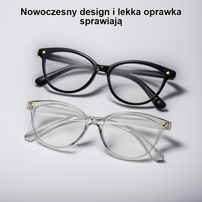 Stylowe okulary do czytania HD z filtrem światła niebieskiego