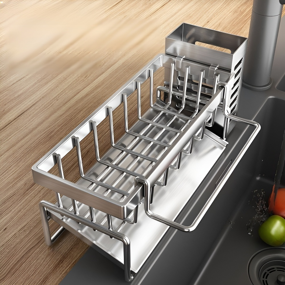 Kitchen Sponge Rag Storage Basket Dishwashing Sink Organizer