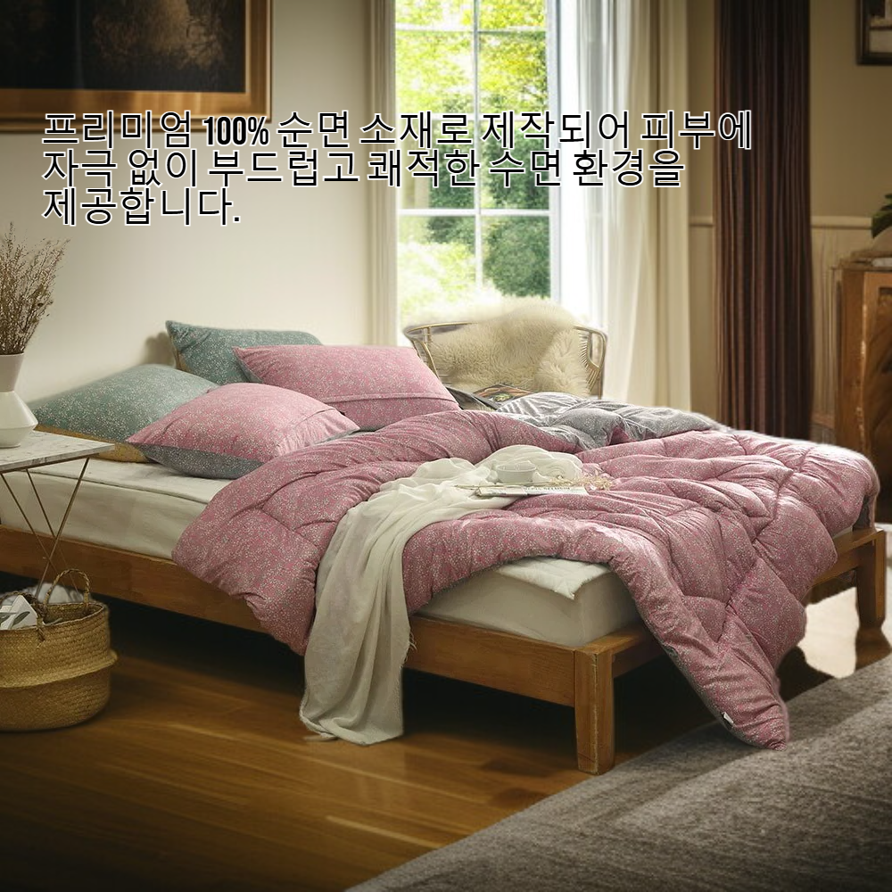 순색 순면 침구 4종 세트