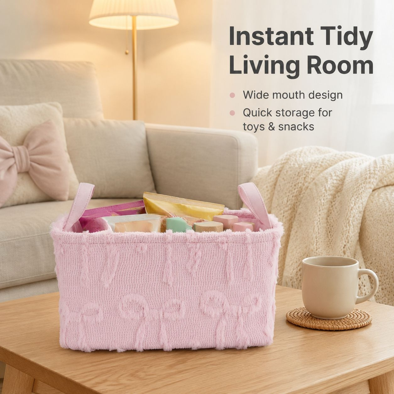 Soft Velvet Storage Basket