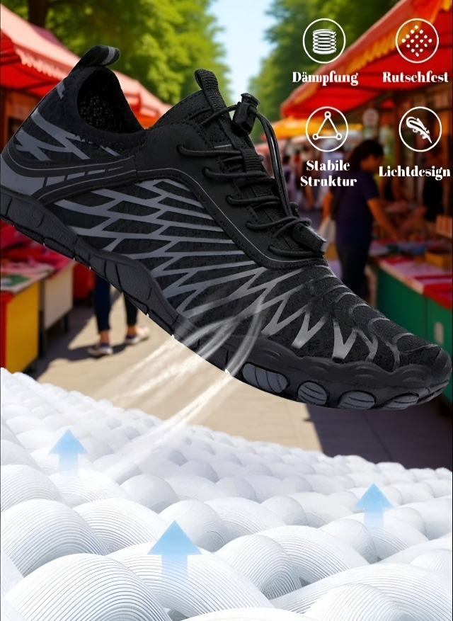 Atmungsaktive Wasserschuhe mit Vollsohle für Wassersport