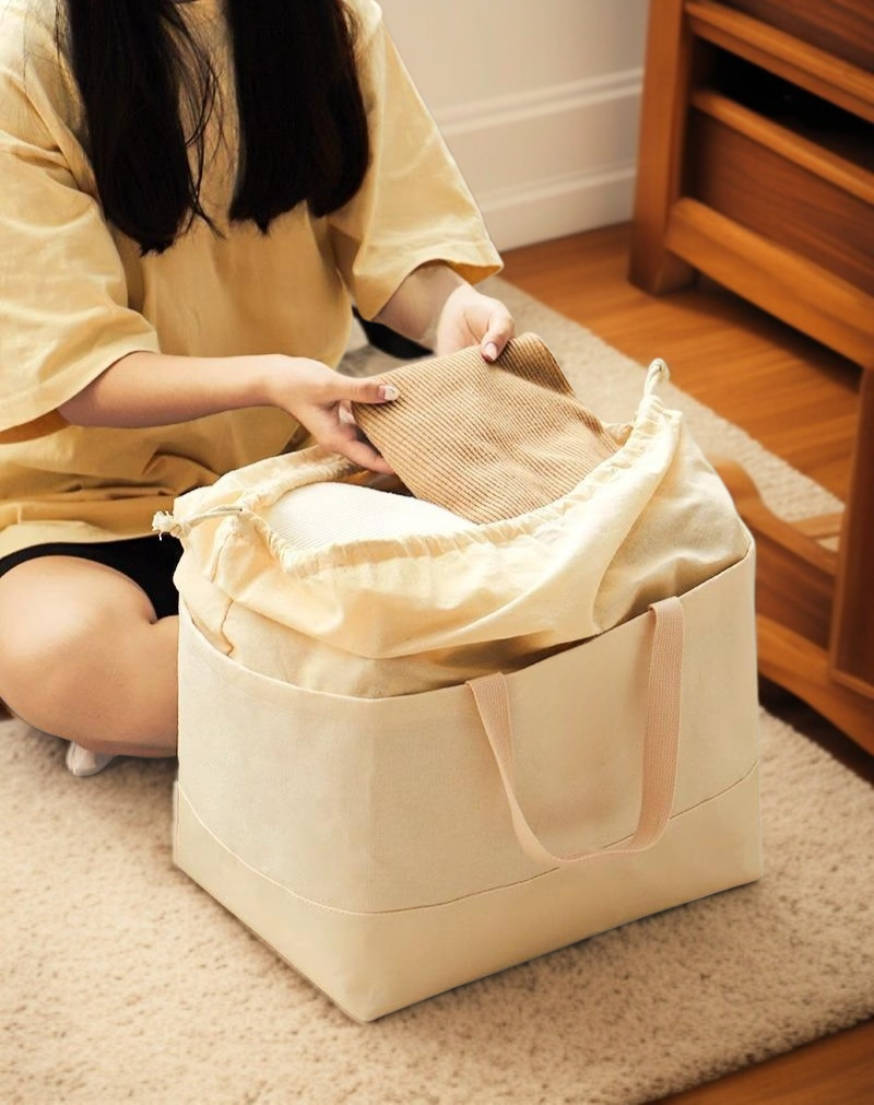 Verdickter Leinwand Bündel Aufnahmebeutel für robuste Aufbewahrung