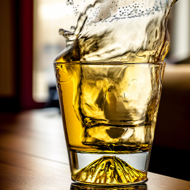  جبل فوجي أكواب زجاجية ملونة للثلج والويسكي