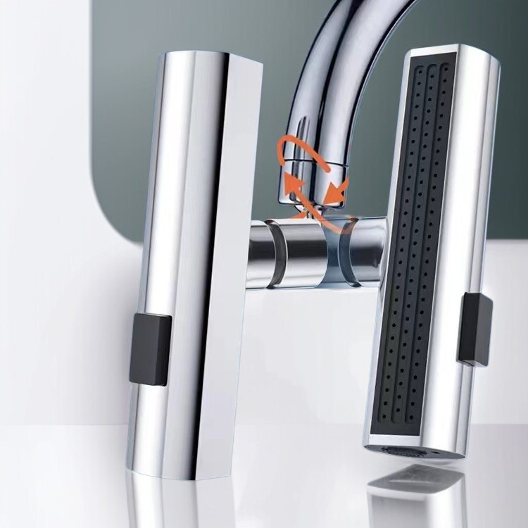 유니버셜 로터리 노즐 가압폭포는 물이 튀지 않도록 한다 주방 수도꼭지 연장기 익스텐션 워터 부리 샤워 세트