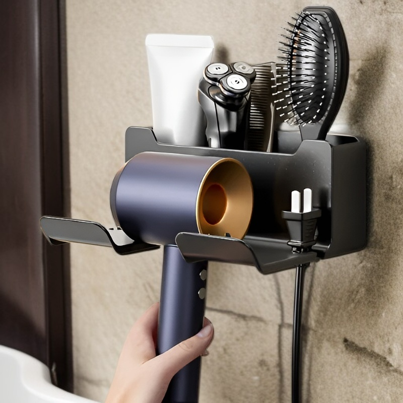 壁掛け式ヘアドライヤースタンド 家庭用バスルーム収納棚