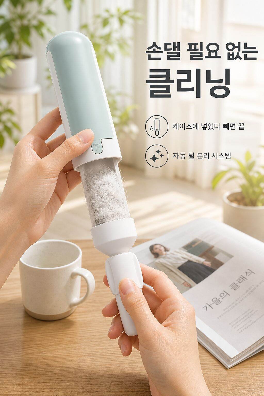 양면 반려동물 털 제거 브러시