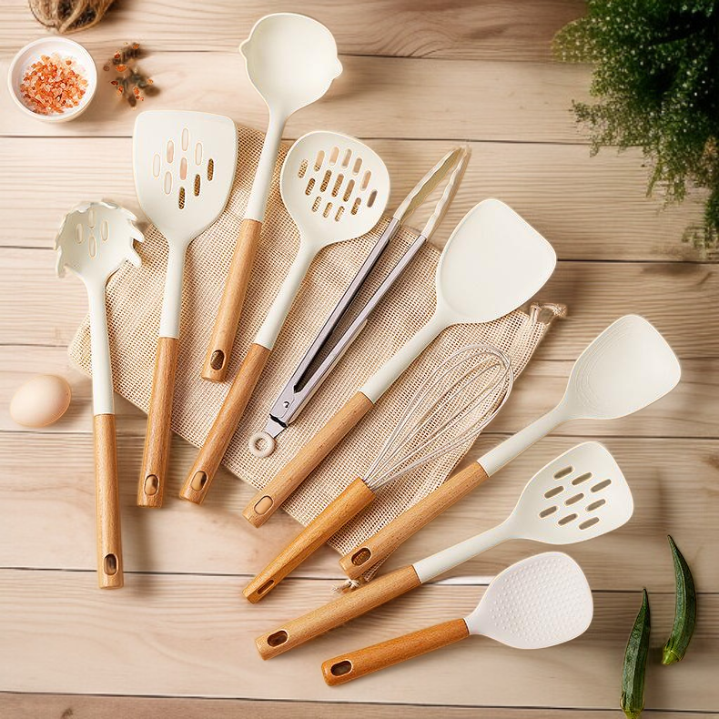 식품급 내열 실리콘 주걱 국자 거름망 주방세트