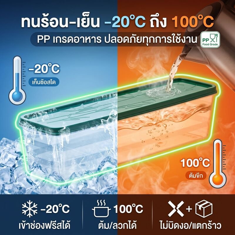 กล่องเก็บอาหารอเนกประสงค์สำหรับตู้เย็น แบบปิดสนิท