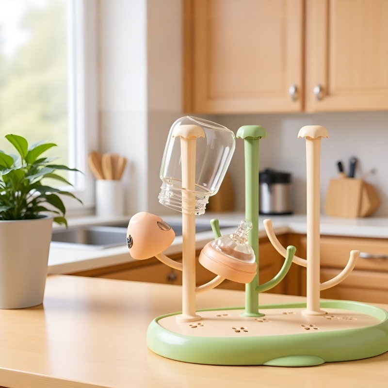 Durable and hygienic baby bottle drying rack