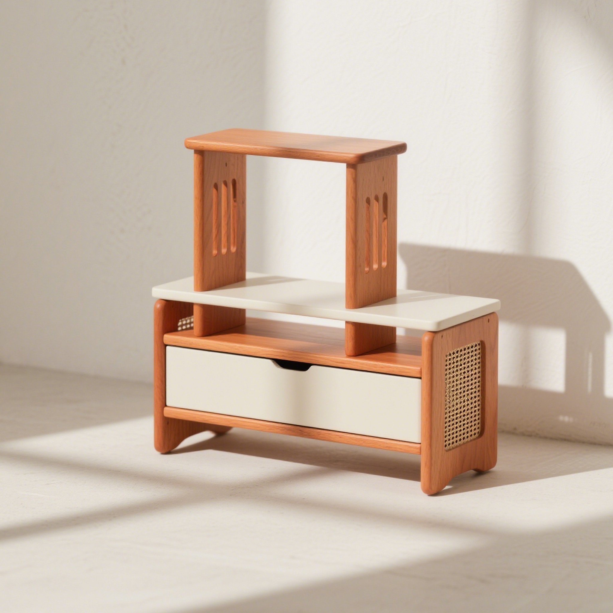 창의적인 원목 데스크탑 소형 장식품 2개 세트