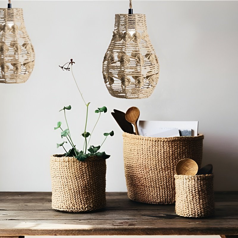Personalized decorative rattan lamps
