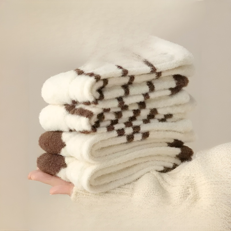 Double-sided Fleece Warm Mid-Calf Floor Socks
