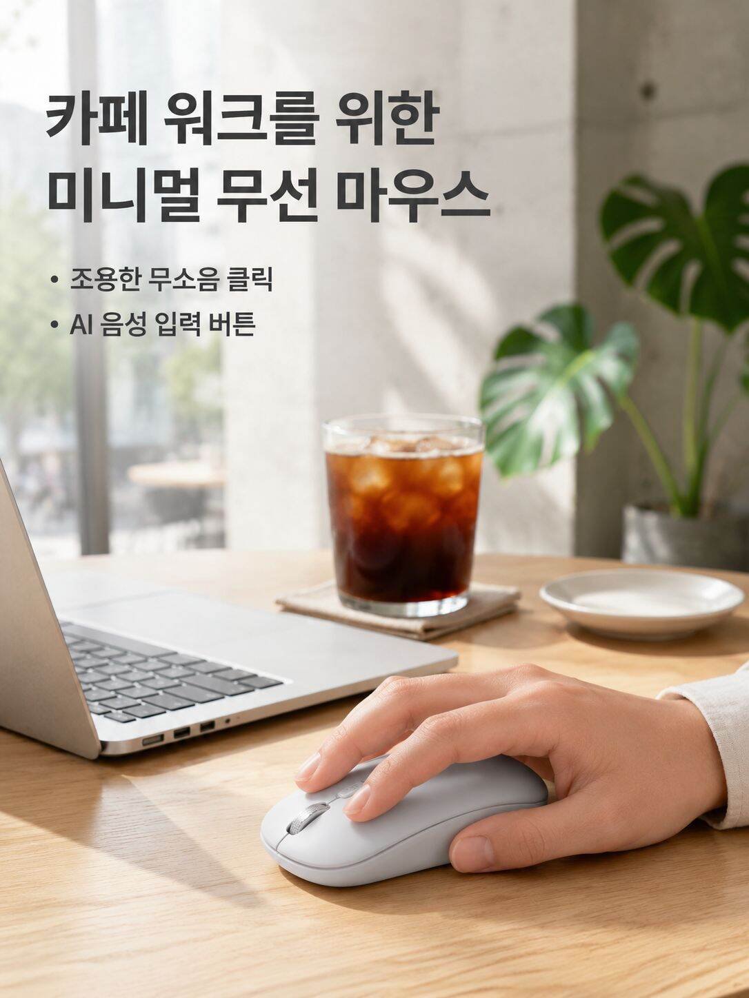 저소음 사무용 무선 마우스