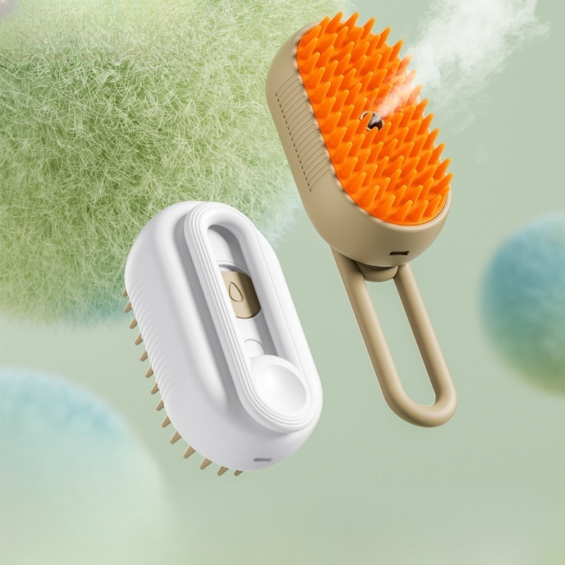 Brosse de massage pour le bain et l'élimination des poils de chat et de chien