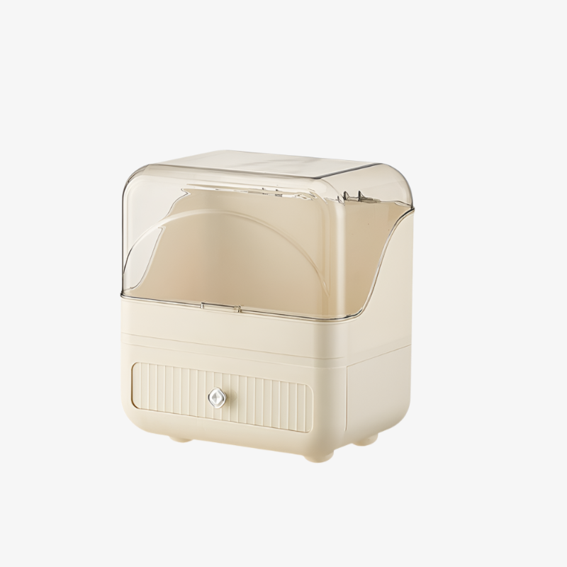 Large Capacity Dustproof Cosmetic Storage Box Desktop Organizer